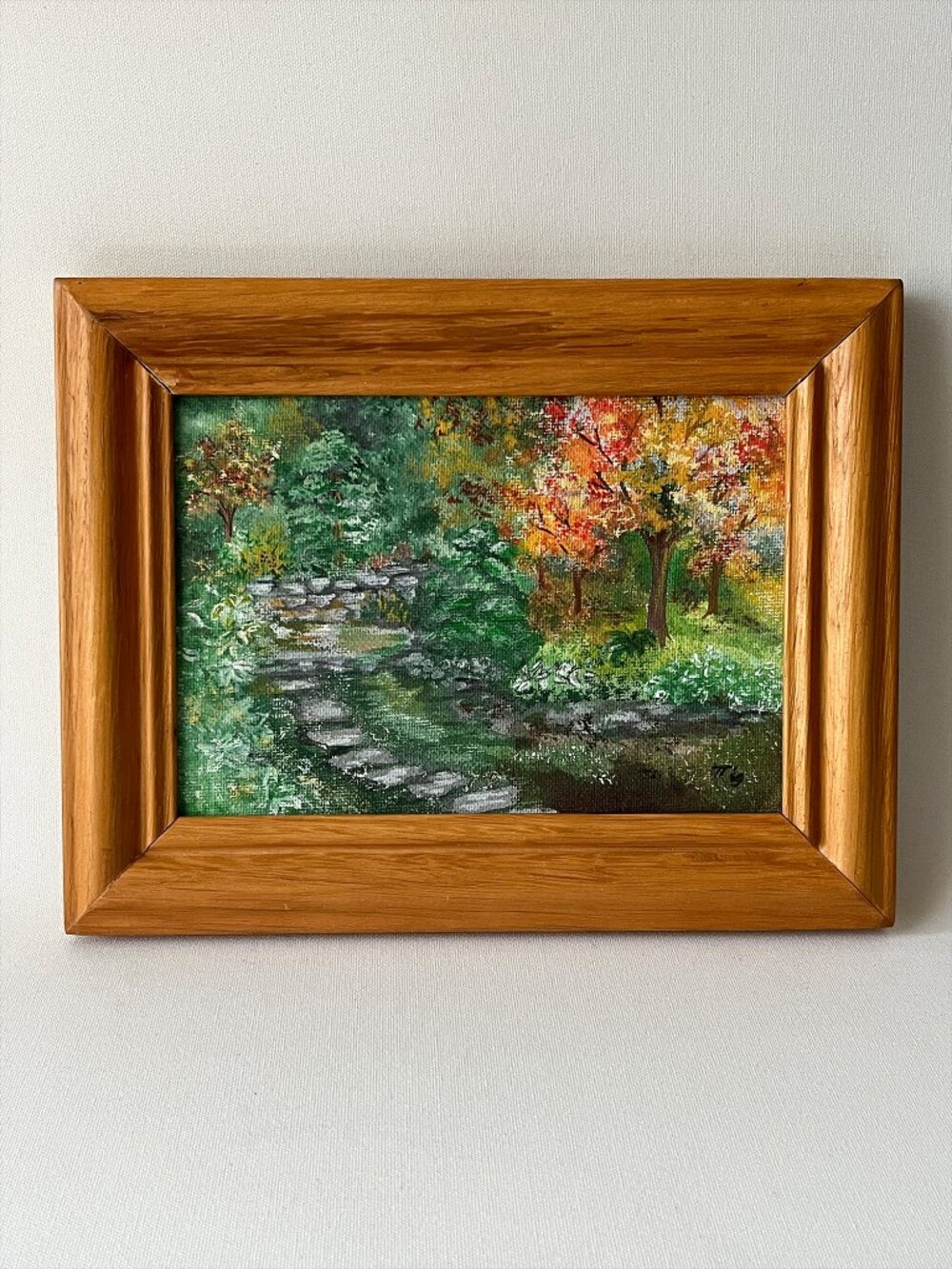 Original Autumn Landscape Oil Painting September Walk Tina Timmermans Signed